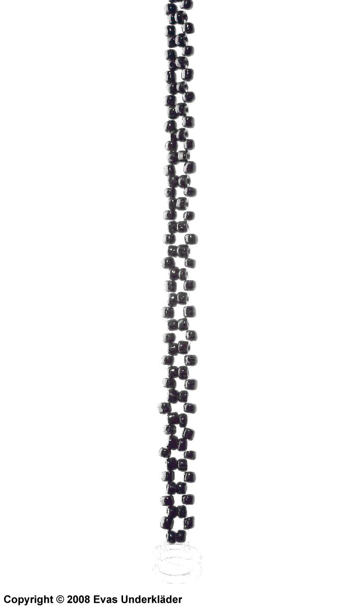 Bra straps in a beaded pattern